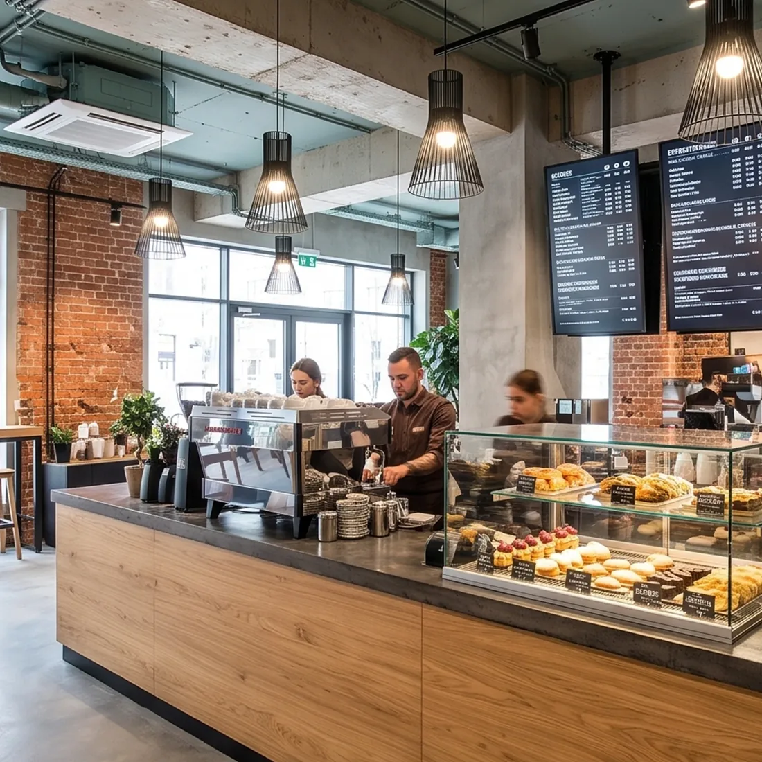 Ciastka z logo firmy i różowe pudełka CookieMood w biurze